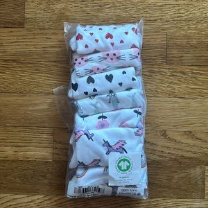 Hanna Andersson pack of 7 hipster brief, organic cotton multi prints, size M